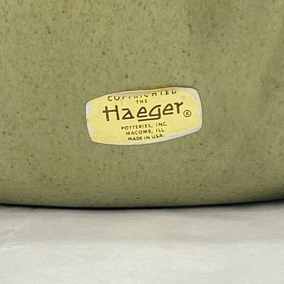 Vintage Haeger Potteries 3905 Green Oblong Decorative Bowl or Planter - Picture 2 of 11